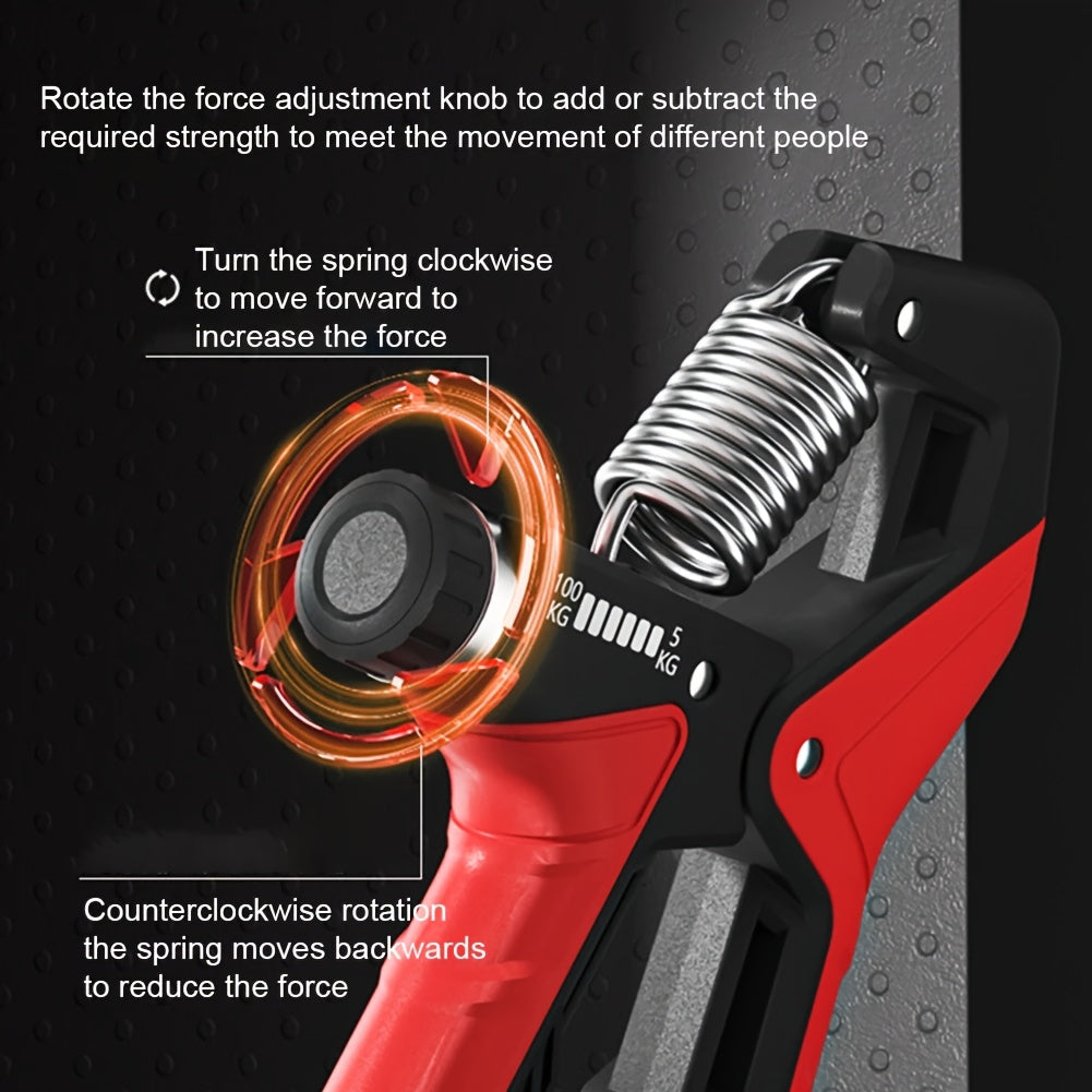 Grip Strength Trainer Ergonomic Handle Ergonomic Grip Strengthener 11.02-220.46LB Resistance Adjustable, Suitable for Home Gym Muscle Training Fitness Equipment, Used for Muscle Enhancement and Recovery