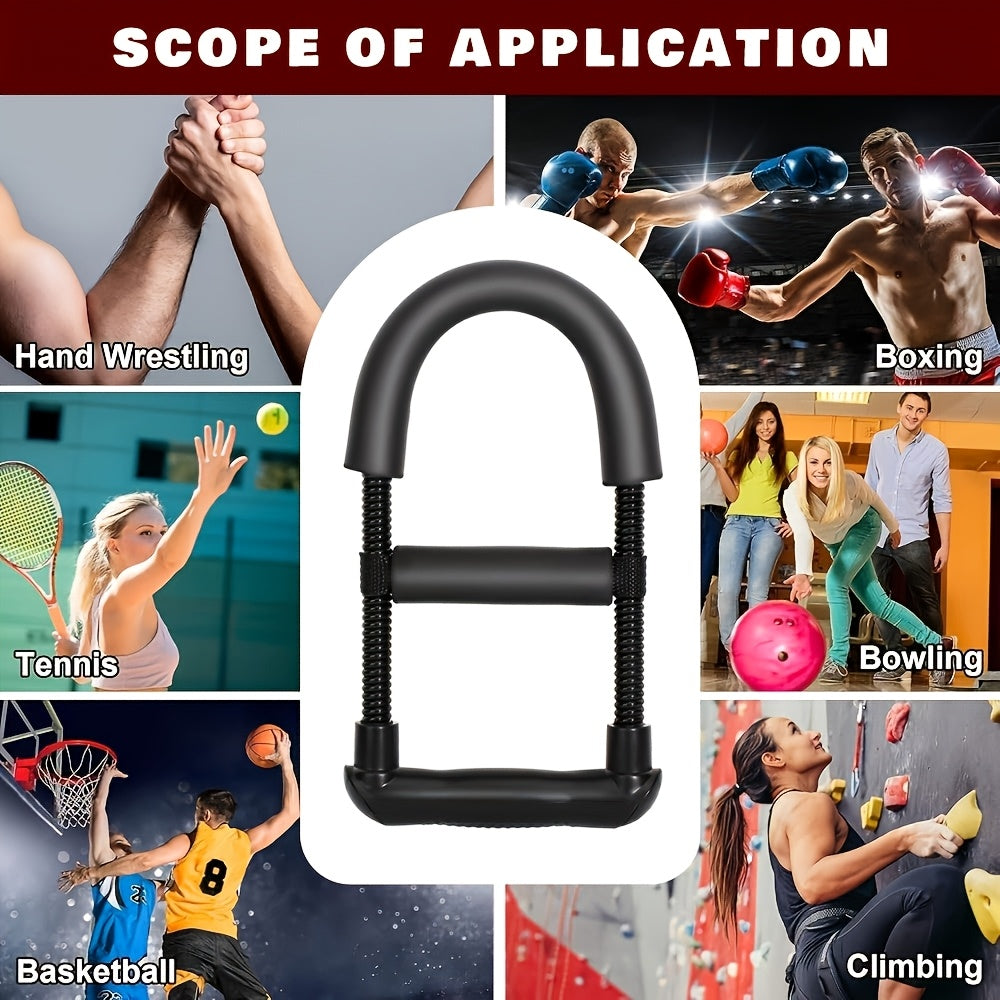 Adjustable Wrist & Forearm Strength Trainer - Stainless Steel Grip Strengthener with Adjustable Straps for Home Workouts, Black, Grip Strength Workouts | Secure Strap Feature | Stainless Steel Construction, Grip Strength Trainer