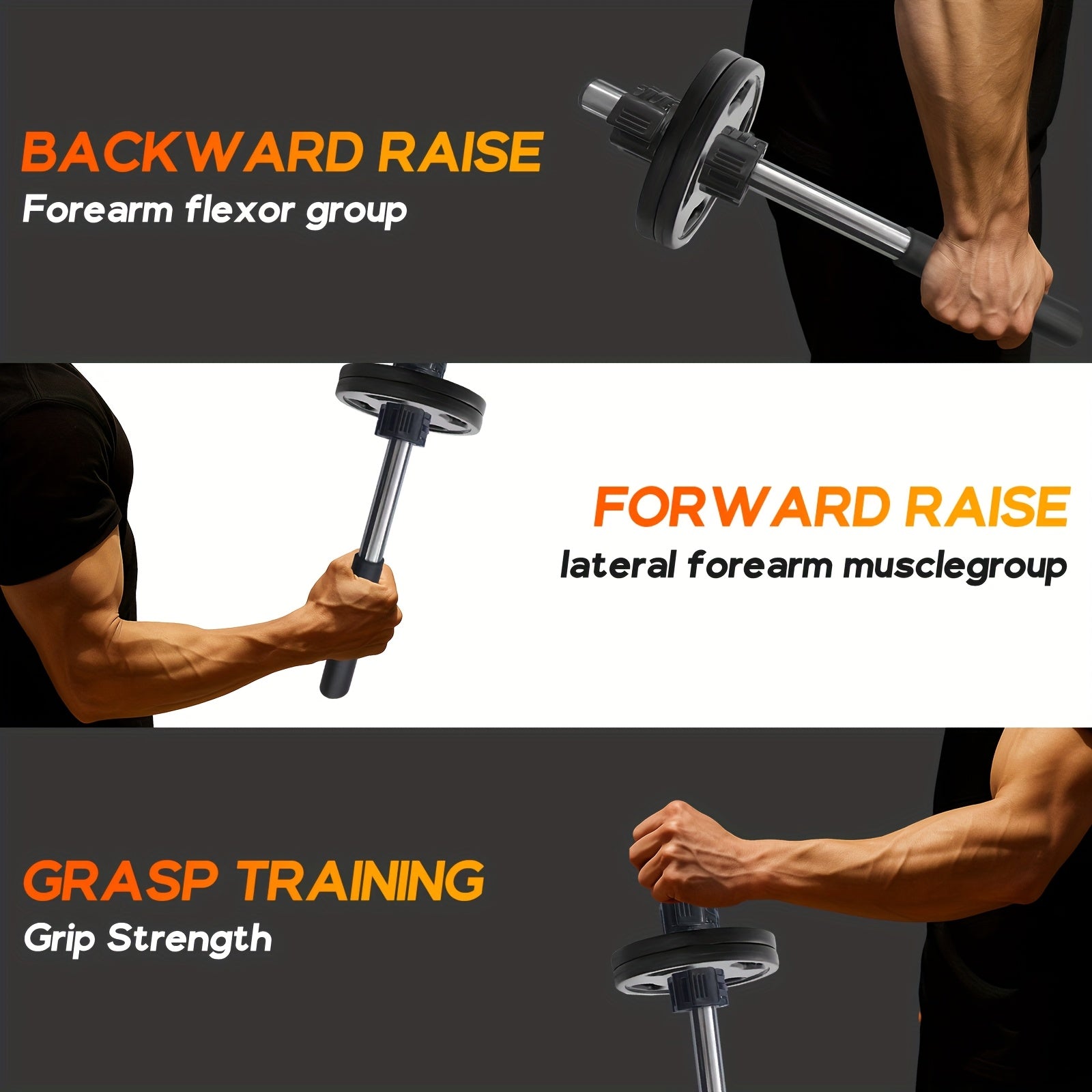 Adjustable Wrist & Forearm Strength Trainer with Ergonomic Handle - Non-Electric Home Gym Equipment for Beginners to Advanced, Black Iron Grip Enhancer for All Fitness Levels, Workout Accessories, Sleek Design, Sturdy Construction