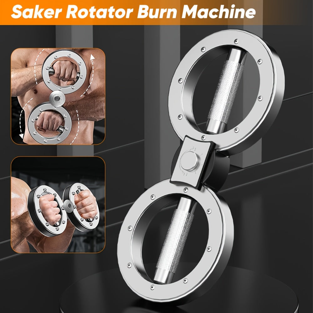 Sakerplus Rotator Burn Machine - Heavy-Duty Adjustable Resistance Training System with 360° Rotating Arm & Shoulder Workout Equipment, Home Gym Strength Trainer with Ergonomic Grip, Non-Electric Muscle Builder for Men - Ideal for Bicep, Tricep, Forearm,