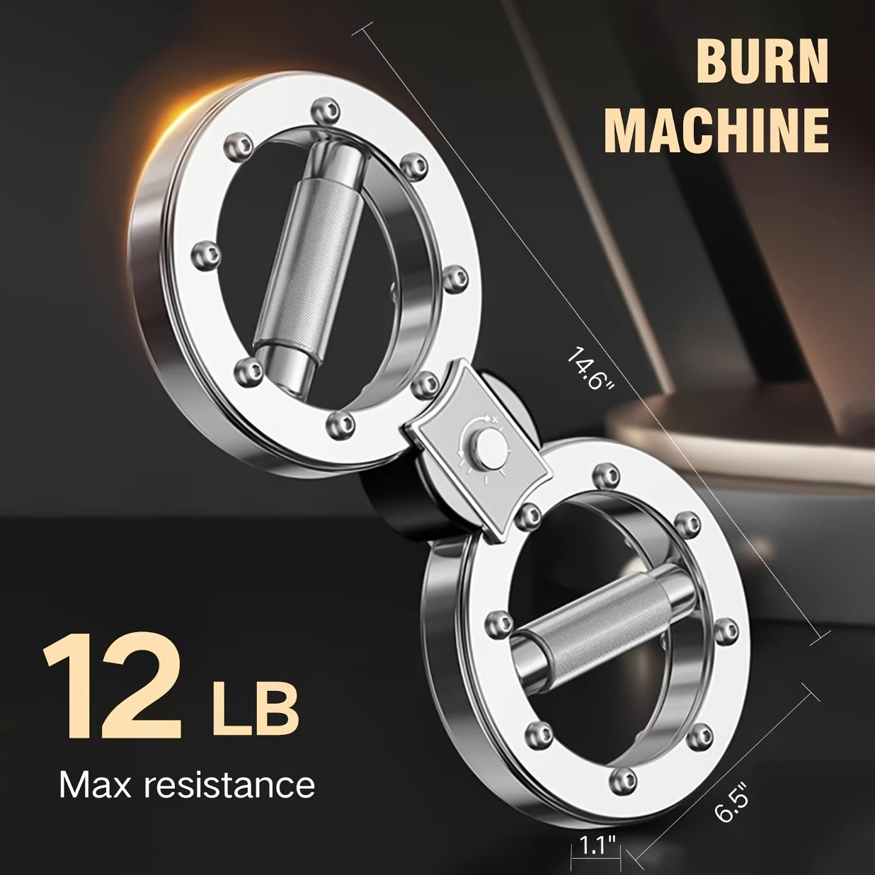 Adjustable Resistance Speed Arm Burn Machine, 12LB Arm Exercise Equipment, Gripster Forearm Trainer, Forearm Grip Strengthener for Men, 360 Degree Rotating Grips, Gym Equipment for Home