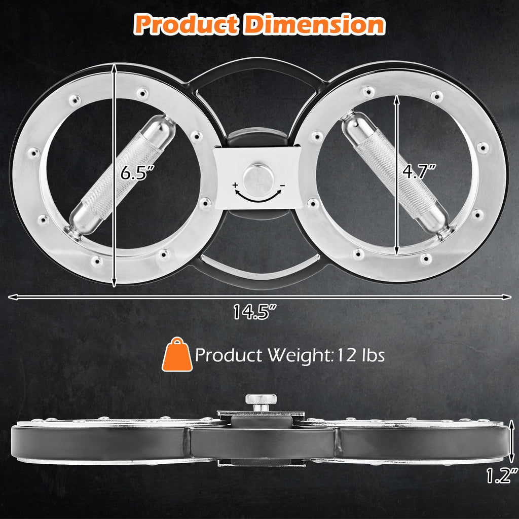 COSTWAY 12 LBS Burn Machine, Arm Workout Equipment for Men & Women w/ Adjustable Resistance & 360° Rotation, Forearm Strengthener, Upper Body Strength Trainer for Home/ Gym & Rehabilitation
