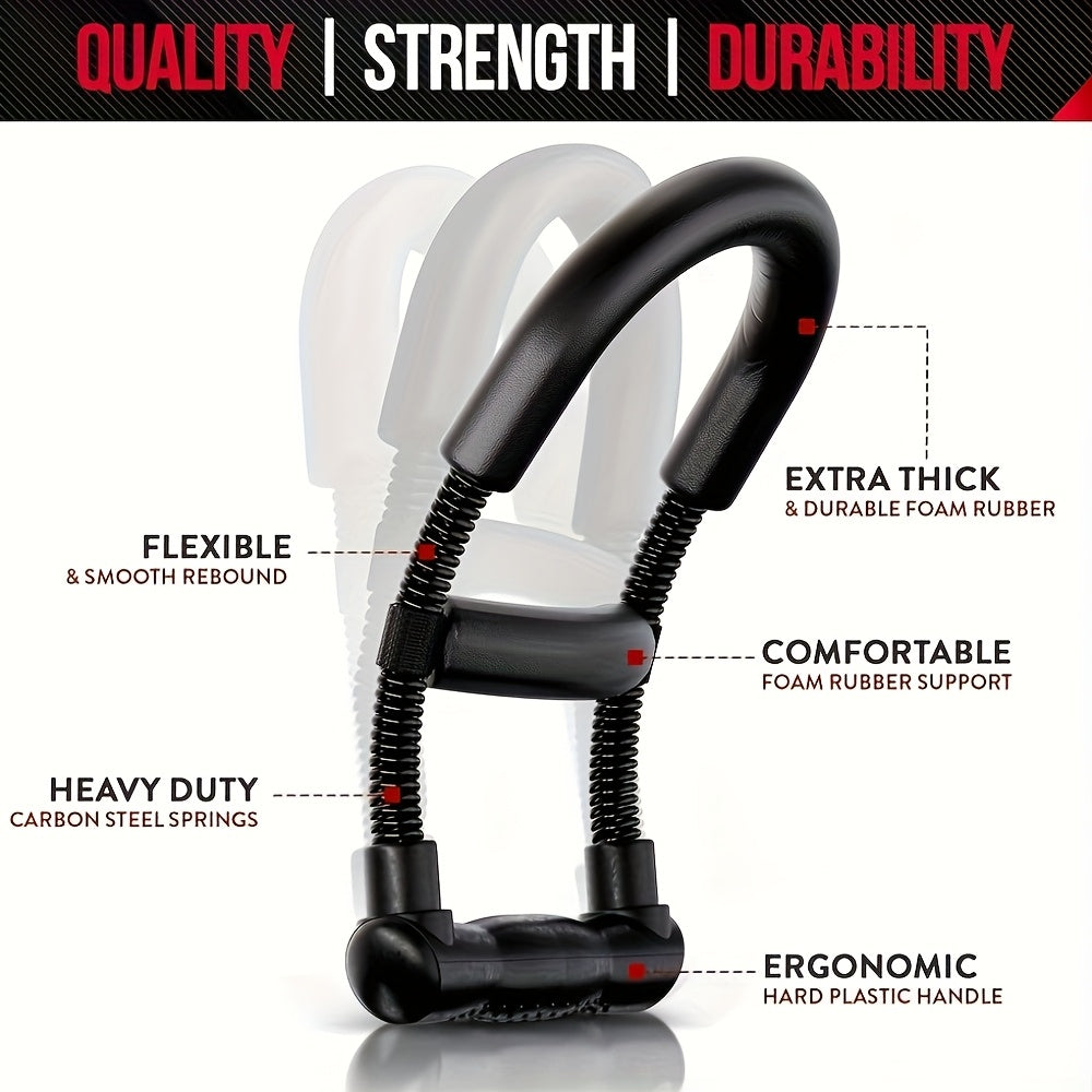 Adjustable Wrist & Forearm Strength Trainer - Stainless Steel Grip Strengthener with Adjustable Straps for Home Workouts, Black, Grip Strength Workouts | Secure Strap Feature | Stainless Steel Construction, Grip Strength Trainer