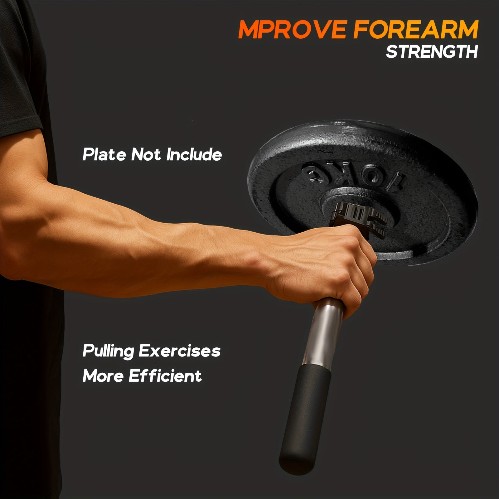 Adjustable Wrist & Forearm Strength Trainer with Ergonomic Handle - Non-Electric Home Gym Equipment for Beginners to Advanced, Black Iron Grip Enhancer for All Fitness Levels, Workout Accessories, Sleek Design, Sturdy Construction