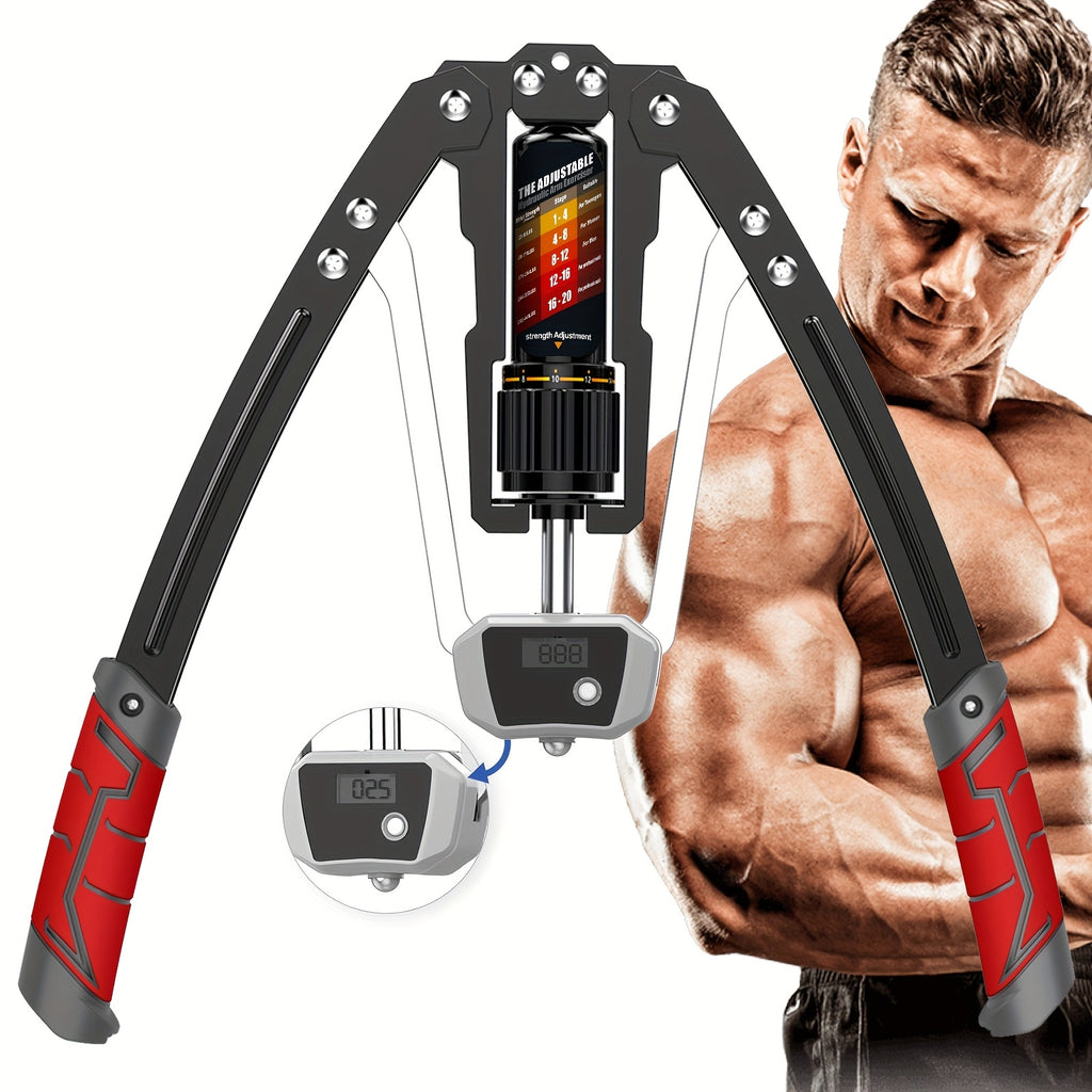 EAST MOUNT Heavy-Duty Twister Arm Exerciser with Counter - Adjustable 22-440lbs Hydraulic Arm Curl, Home Gym Strength Trainer for Biceps, Chest, Shoulders, Triceps - Ideal for Beginners & Advanced Users, Workout Accessories, Strength Training Tool,