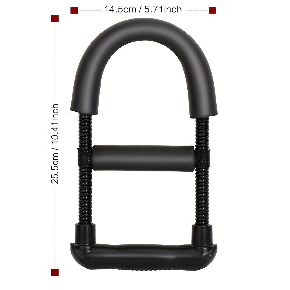 Adjustable Wrist & Forearm Strength Trainer - Stainless Steel Grip Strengthener with Adjustable Straps for Home Workouts, Black, Grip Strength Workouts | Secure Strap Feature | Stainless Steel Construction, Grip Strength Trainer