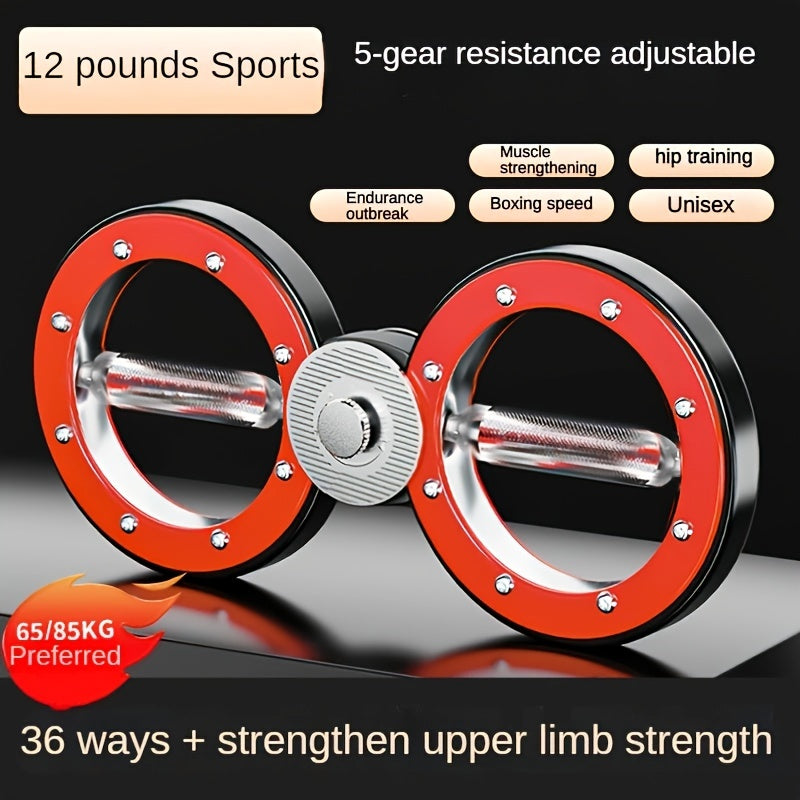 Resistance Adjustment Boxing Speed Arm Home Figure 8 Multi-Functional Flywheel Wrist Combat Fitness Boxing Speed Trainer Black Red