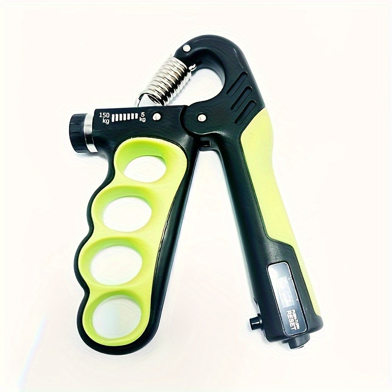 1pc Mechanical Counting Grip Strength Trainer, Adjustable 5-150Kg Resistance, Hand Exercise for Muscle Training, PP Material, Blue/Green/Purple, No Power Required, Fitness Equipment for Home & Gym Use