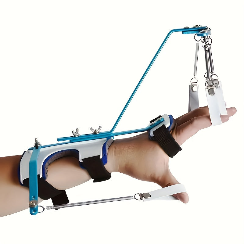 1 Adjustable Finger Exerciser for Hand, Wrist & Finger Rehabilitation - Ergonomic Comfort Fit, Stainless Steel with White Grips, Adjustable Resistance Levels (3.94-7.87inch) for Stroke Recovery, Muscular Dystrophy Prevention & Hand Relax