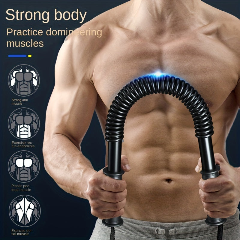 4-Size Adjustable Arm & Chest Strengthener - Unisex Black Iron Fitness Equipment for Home Gym, No Power Needed, Perfect Christmas Halloween Gift for Men & Women, Workout Accessories, Sleek Design, Sturdy Construction, Durable Construction, Best for