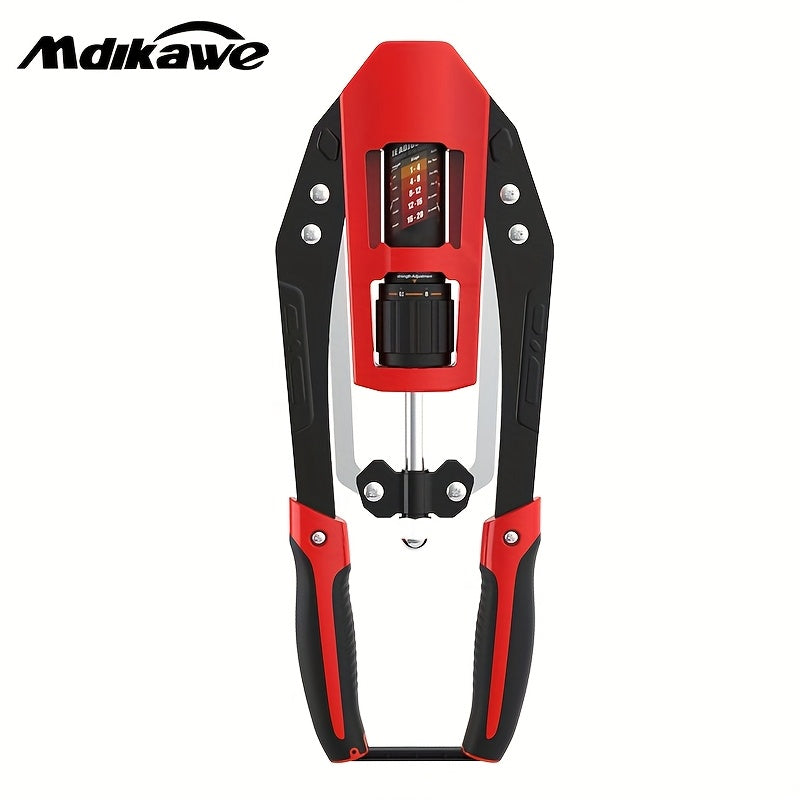 Mdikawe Basic Adjustable Hydraulic Power Arm Exercise Twister - 22-440lbs Chest Exerciser with 3-Level Adjustable Paddles, Ergonomic Design & Red/Black - Home Gym Fitness Equipment for Men & Women, Core Strength & Toned Arms, Gym Accessories, Versatile