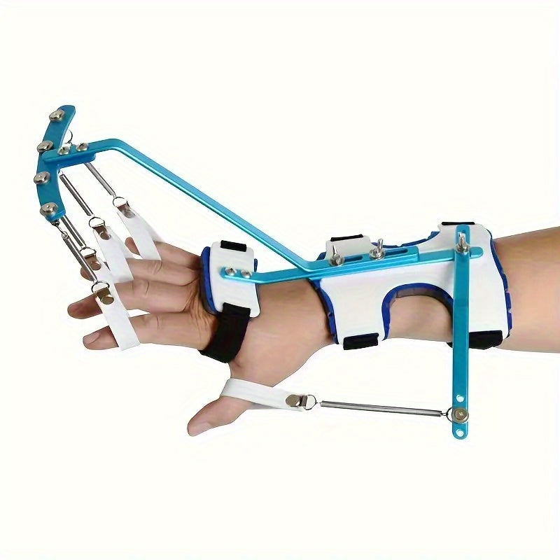 1 Adjustable Finger Exerciser for Hand, Wrist & Finger Rehabilitation - Ergonomic Comfort Fit, Stainless Steel with White Grips, Adjustable Resistance Levels (3.94-7.87inch) for Stroke Recovery, Muscular Dystrophy Prevention & Hand Relax