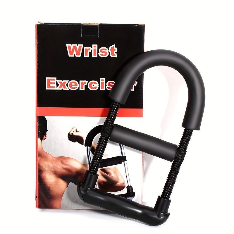 Adjustable Wrist & Forearm Strength Trainer - Stainless Steel Grip Strengthener with Adjustable Straps for Home Workouts, Black, Grip Strength Workouts | Secure Strap Feature | Stainless Steel Construction, Grip Strength Trainer