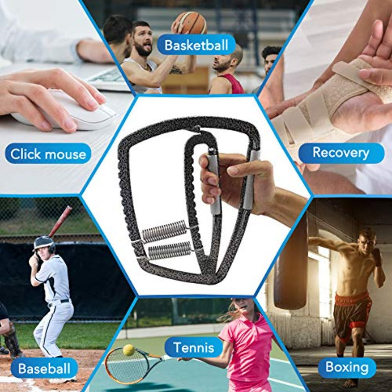 Professional Heavy-Duty Hand Grip Strengthener - 1200lbs Max Resistance, Adjustable Grip Strength Trainer with 6-Spring System, Non-Slip Base & Ergonomic Handle - Portable Muscle Builder for Home Gym, Office, Weightlifting, CrossFit - Ideal for Athletes,