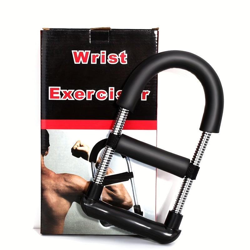 Adjustable Wrist & Forearm Strength Trainer - Stainless Steel Grip Strengthener with Adjustable Straps for Home Workouts, Black, Grip Strength Workouts | Secure Strap Feature | Stainless Steel Construction, Grip Strength Trainer