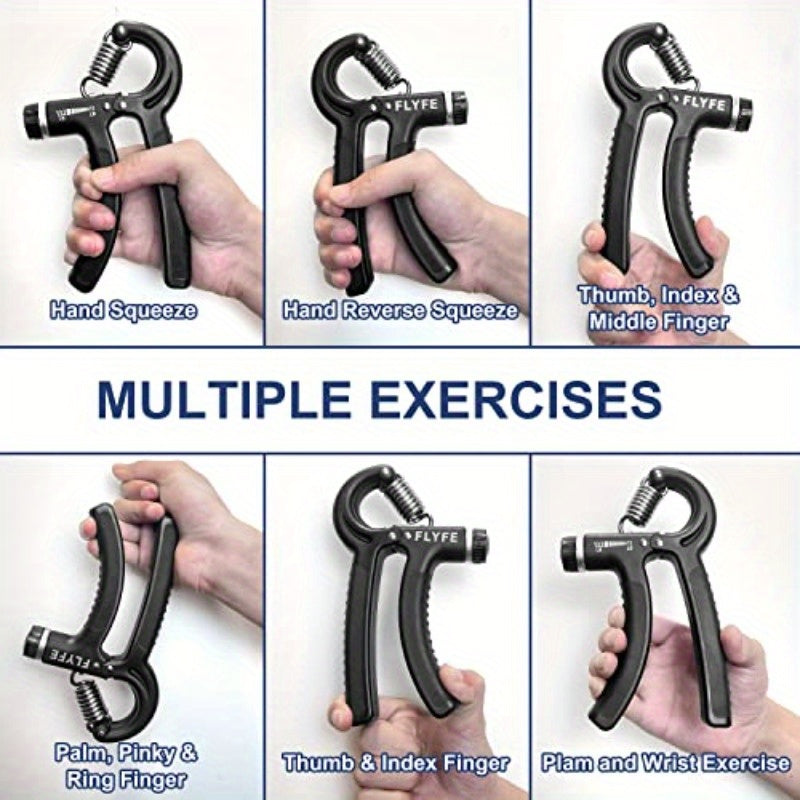 FLYFE Grip Strength Trainer Plastic 2 Pack 11132 lbs Forearm Strengthener Hand Squeezer Adjustable Resistance Hand Grip Strengthener for Muscle Building and Injury Recovery, Hand Grip Strengthener Plus Size, Grip Strength Trainer, Hand Grip Strengthener