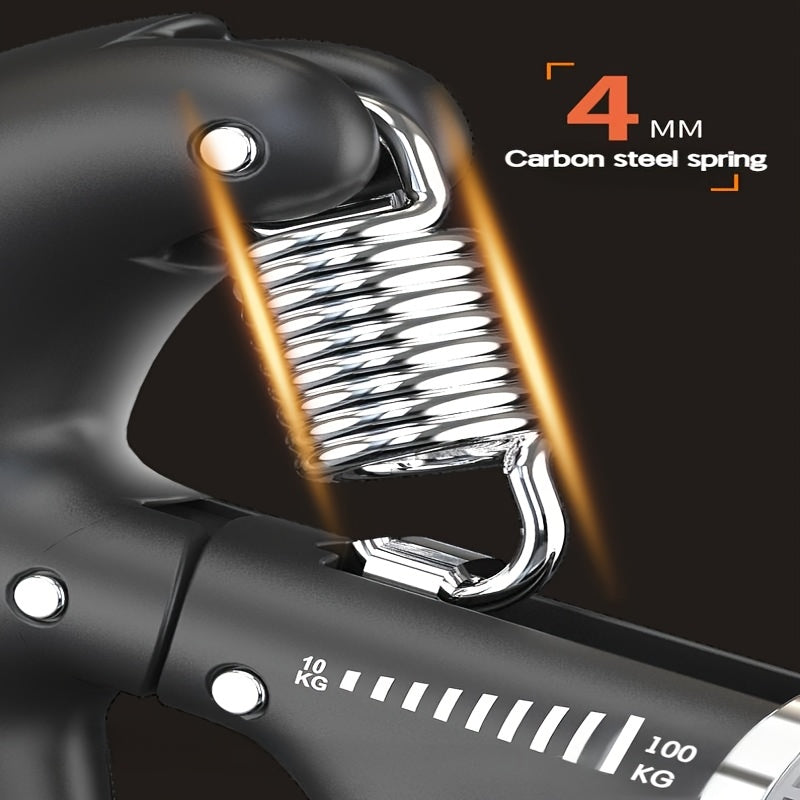 A Set of 5 Mechanical Counting Grip Strengtheners Ranging from 22.05-220.46LB, Designed for Professional Hand Strengthening Training with Adjustable Resistance. This Finger Trainer Enhances Muscle Coordination And Increases Hand Strength. It'S Portable